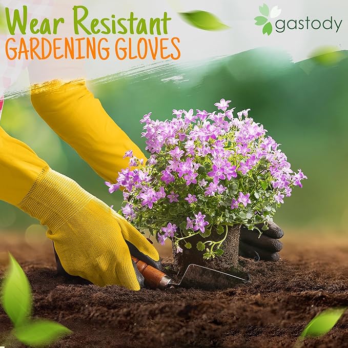 Long Sleeve Gardening Gloves Women and Men - Long Cuff Garden Gloves, Multipurpose Heavy Duty Outdoor and Indoor