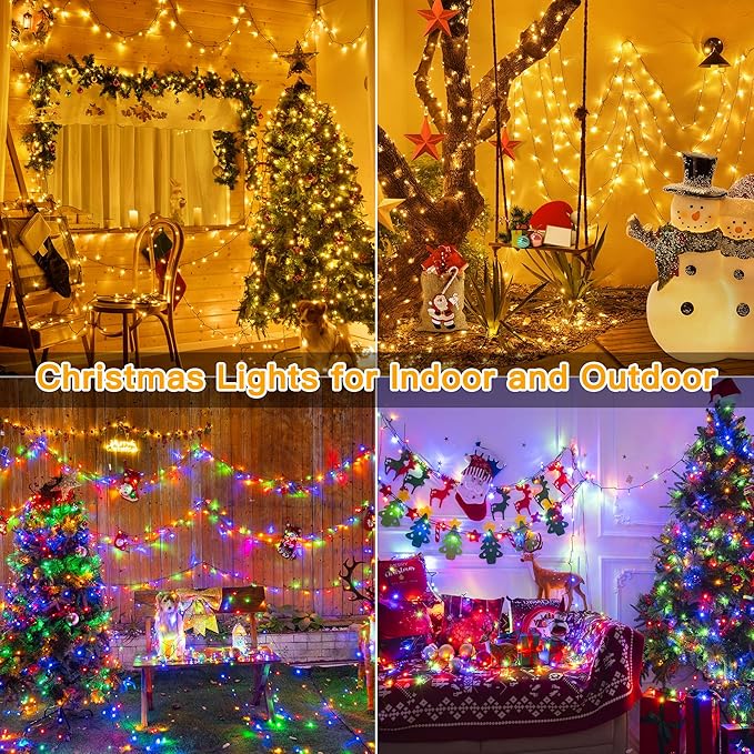 Ollny Christmas Lights, 131FT 400 LED Color Changing Christmas Tree Lights with 11 Modes Remote Control Waterproof Outdoor Christmas Lights for Outside Indoor Patio Xmas Decorations