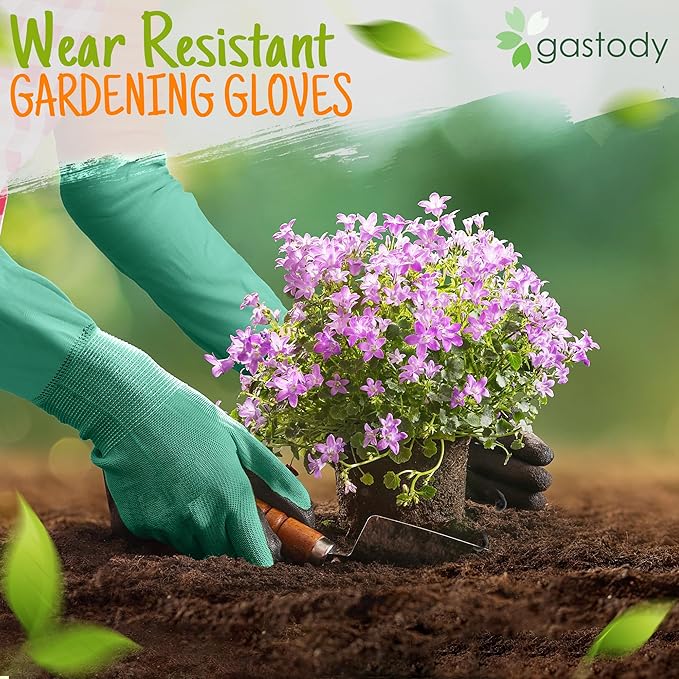 Long Sleeve Gardening Gloves Women and Men - Long Cuff Garden Gloves, Multipurpose Heavy Duty Outdoor and Indoor