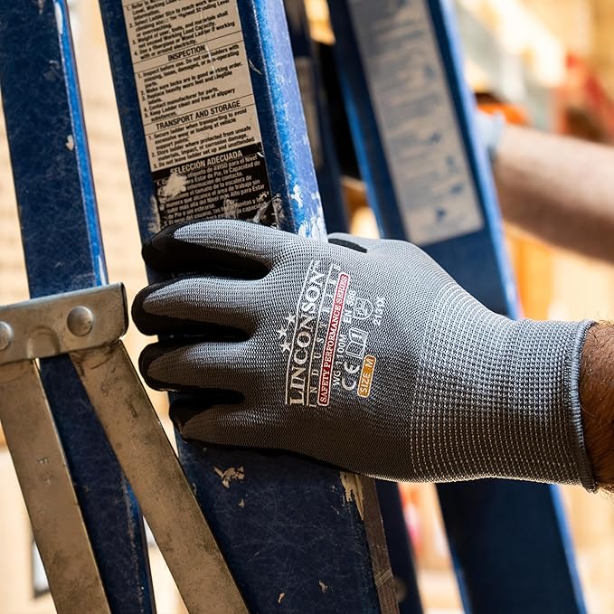 linconson 12 Pack Safety Performance Series Construction Mechanics Work Gloves