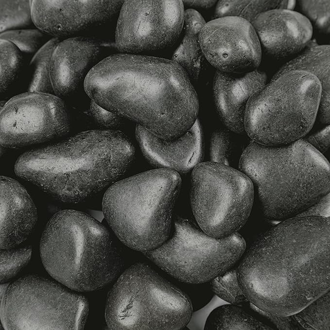 MSI Decorative Polished Black Pebbles, 0.8 inch - 1.2 inch, 40 lb. Bag