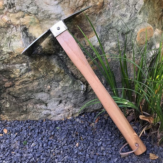 Pick Mattock Hoe, Pick Axe Tool Pick Axes for Digging Pick Axe Simple Practical Fine Workmanship Stainless Steel Wood Material Digging Tools