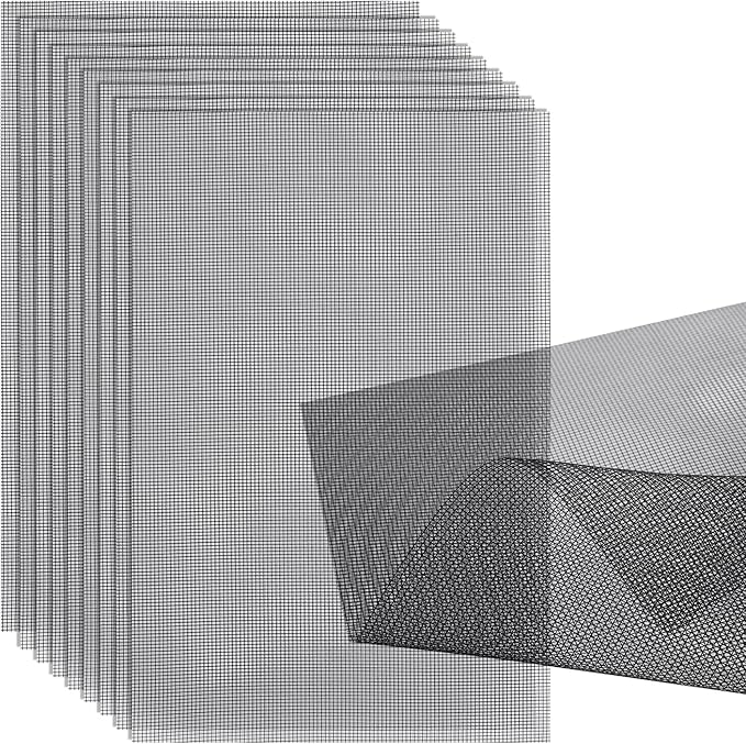 10pcs Flower Pot Hole Mesh Pad, 11.8x7.8 Inch Bonsai Mesh Drainage Screens Plant Pot Drainage Mesh Plant Screen Mesh Preventing Soil Leakage