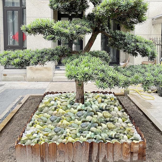 5 lbs Green River Rocks for Plants, 2-3 Inch Large Pebbles for Indoor Plants, Decorative Stones Rocks for Succulent, Landscaping, Vases, Crafting and Garden