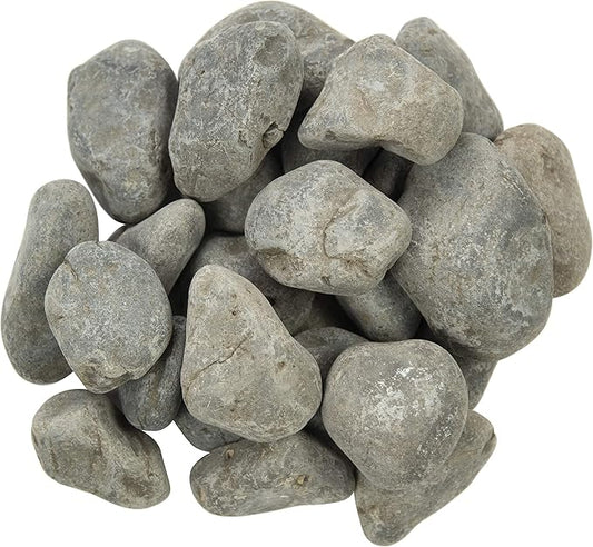 MSI Nile Decorative Polished Gray Pebbles, 1.2 inch - 2.4 inch, 40 lb. Bag
