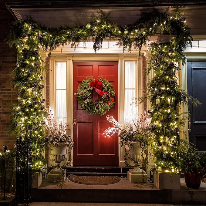 66FT 200 LED Christmas String Lights End-to-End Plug 8 Modes Indoor Lights with Timer, Outdoor Indoor Fairy Lights Christmas Tree Patio Garden Holiday Warm White