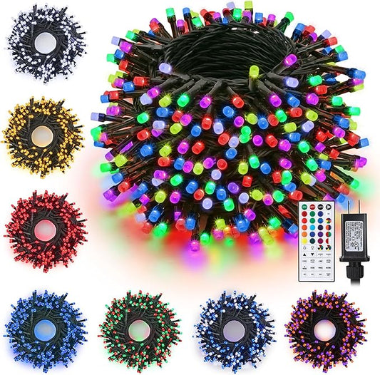 Toodour Christmas Lights RGB String Lights, 66ft 200 LED Color Changing String Light with Remote & Timer, Waterproof Xmas Tree Light for Home Yard New Year Party Indoor Outdoor Christmas Decorations