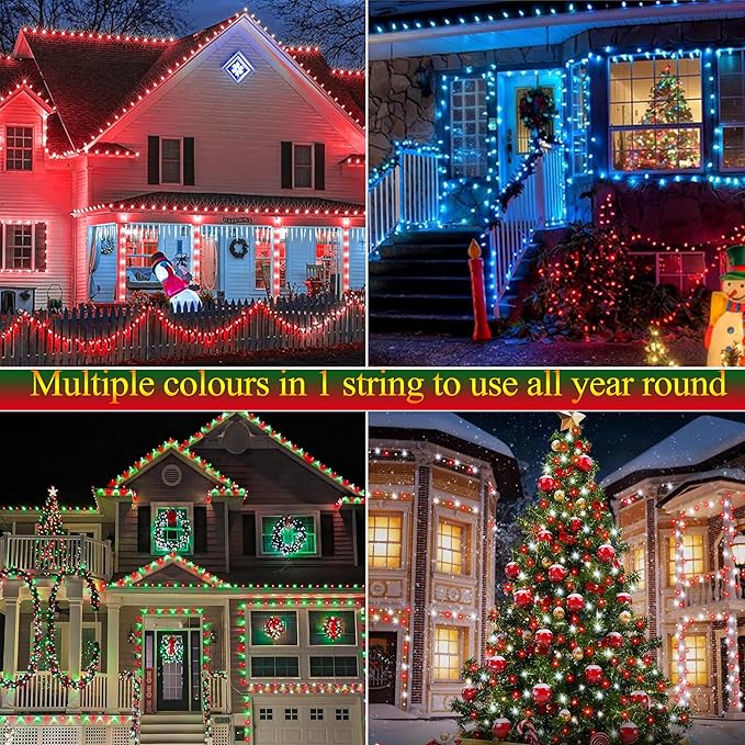 Joomer Color Changing Christmas String Lights, 279FT 800 LED 17 Colors LED String Lights Outdoor Fairy Twinkle Tree Lights with Remote Timer Plug in for Room Indoor Wedding Party Christmas Decorations