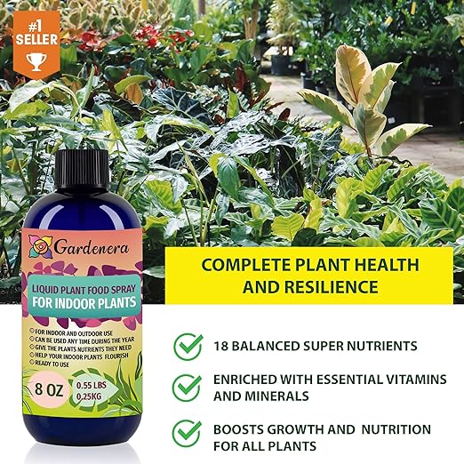 Professional Tropical Plant Superfood Spray Mist for Home Gardening | Micro-Fungi Enriched Fertilizer Mist for Healthy Leaves & Growth | 18 Vitamins & Minerals for Tropical Plants - 8oz