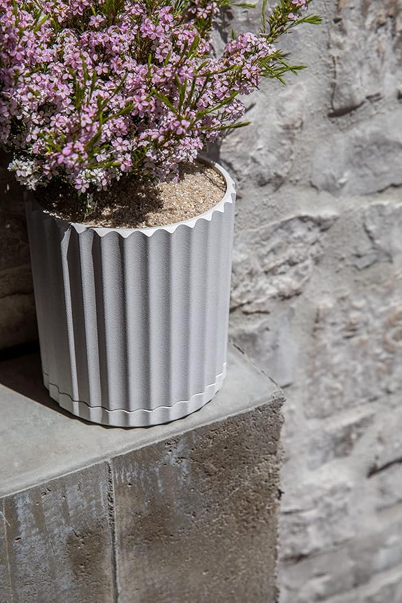 Veradek Demi Series Demi 6" Planter w/Tray - White, 2 Pack