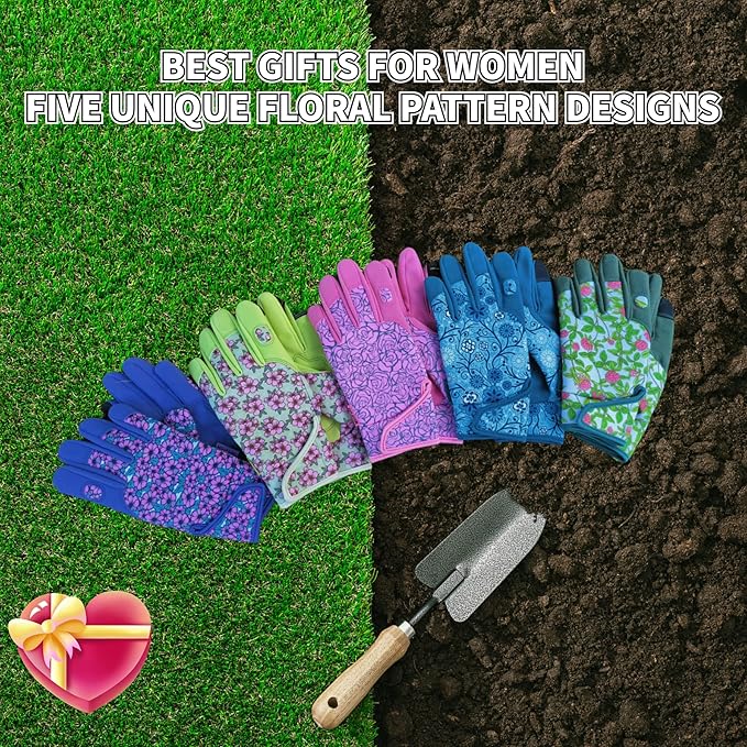Thorn Proof&Puncture Resistant Gardening Gloves with Grip,Garden Glove for Women, Leather Yard Work Gifts
