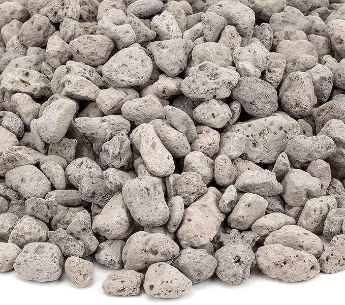 Stanbroil Light Weight White Lava Rock Granules - Natural Volcanic Rocks Decorative Landscaping Stones for Outland Living Bond Portable Fire Pit, Gas Log Set and Fireplace - 5 Pounds (4/5" - 1-1/5")