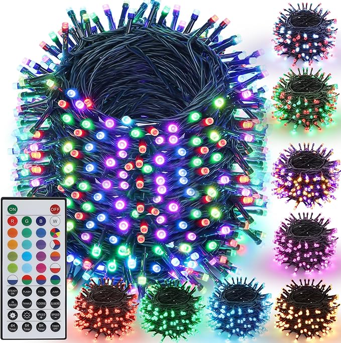 Joomer Color Changing Christmas String Lights, 279FT 800 LED 17 Colors LED String Lights Outdoor Fairy Twinkle Tree Lights with Remote Timer Plug in for Room Indoor Wedding Party Christmas Decorations