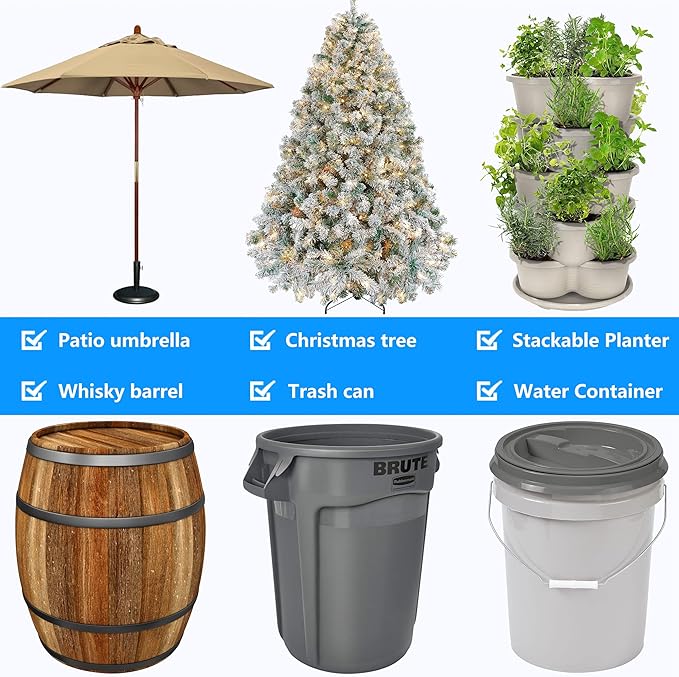 CASIMR 2 Pack Plant Stand with Wheels, Adjustable 15-20" Heavy Duty Plant Caddy with Casters, Indoor Outdoor Large Potted Planter Cart Dolly, Rolling Plant Stand for Flower Pot, 440lb Capacity