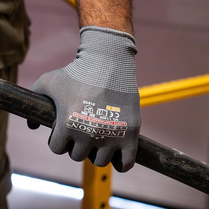 linconson 12 Pack Safety Performance Series Construction Mechanics Work Gloves
