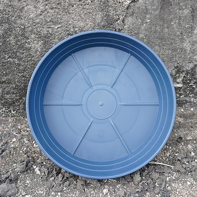 Plant Saucer 14 Inch 4 Pack 6 8 10 12 14 16 18 20 25, Plastic Plant Trays for Pots，Extra-Deep Plant Water Dray Tray, Bird Bath Bowl, Heavy Flower Plant Saucers Indoors and Outdoor No Holes