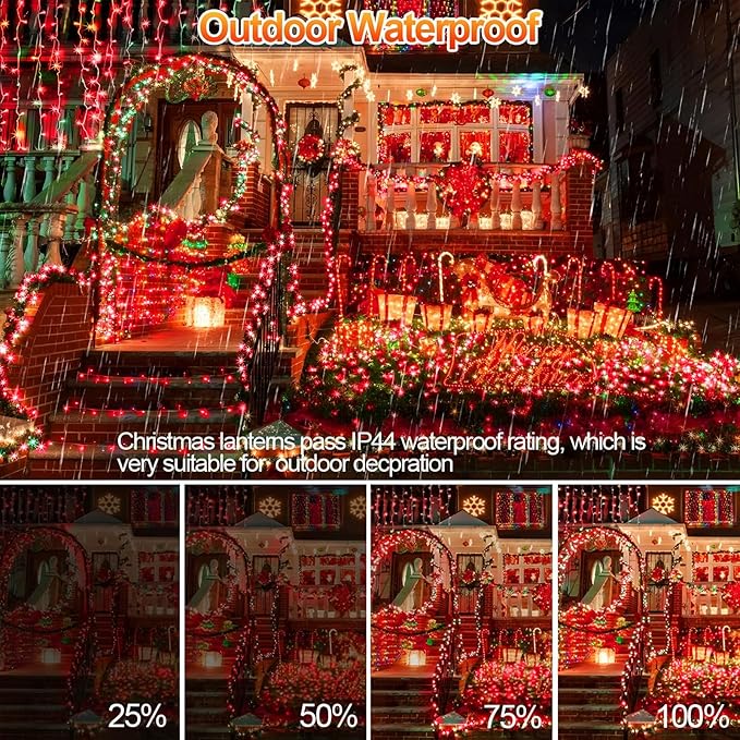 XURISEN 403FT Christmas Lights, 1000 LED Super Long String Lights 8 Modes & Memory Timer Plug in Twinkle Fairy Lights Decor for Home Xmas Party Wedding