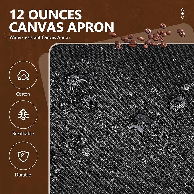 Chef Apron for Men Women with Pockets Adjustable Strap, Water Repellent Apron for Cooking, Baking