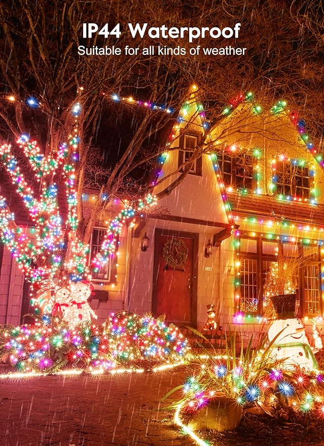 String Lights USB Operated, 39 FT 100 LED Mini Light with Remote and Timer, 8 Modes Twinkle Lights Waterproof for Xmas Outdoor Indoor Holiday Party Garden Decor, Pink & Multicolor