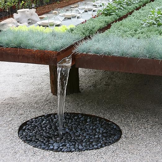 Black River Rocks 20lbs, 1-2Inch Natural Pebbles for Plants, High Polished Decorative Stones for Aquarium Vase Filler Fish Tank Landscaping Garden