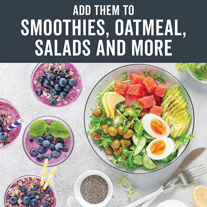 Viva Naturals Organic Chia Seeds, 2 lb (907 g) – Plant-Based Omega-3 and Vegan Protein, Gluten Free & Non-GMO, Perfect for Smoothies, Salads & Chia Pudding