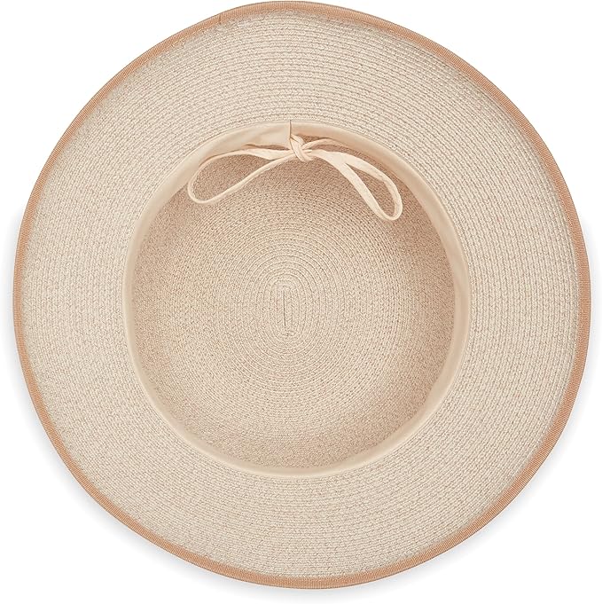 Wallaroo Lady Brett Hat (Mixed Camel) – Jane Seymour W Collection | Women’s UPF 50+ Flexi-Weave | 3-Inch Brim | Packable Adjustable Fit | Perfect for Travel, Brunch, Art Walks, Stylish Events