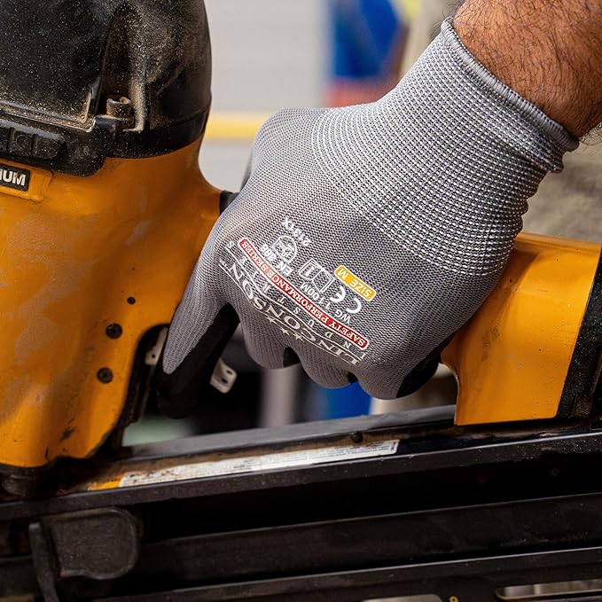 linconson 12 Pack Safety Performance Series Construction Mechanics Work Gloves