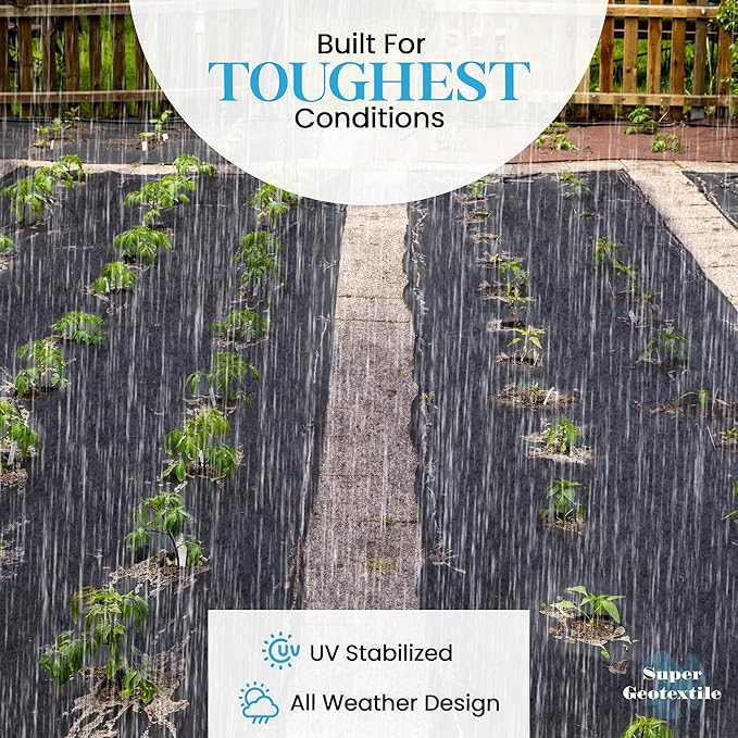 4, 6, 8 oz Non Woven Fabric for Landscaping, French Drains, Underlayment, Erosion Control, Construction Projects - 6 oz (3X50)