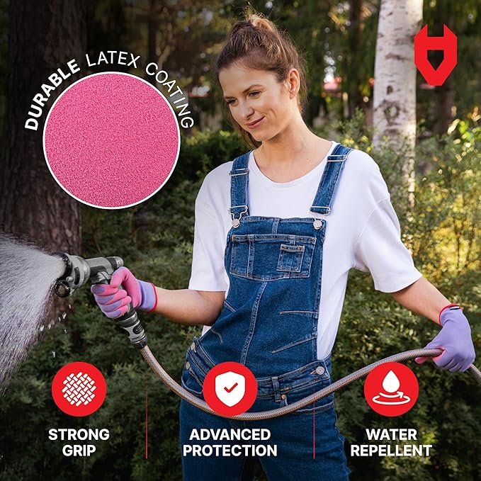 NoCry Premium Women's Gardening Gloves with Strong Non-Slip Grip - 100% Breathable, Superior Dexterity - Perfect Eco-Friendly Garden Gloves for Women