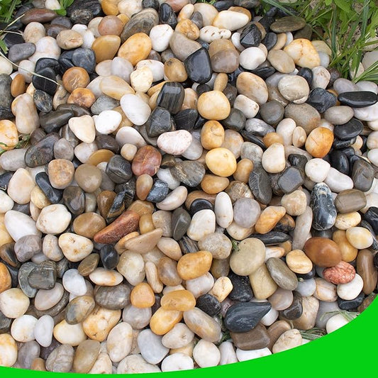 Pebbles for Plants 18 lb Natural River Rocks Garden Decorative Stones Outdoor Aquariums Gravel 1-1.5 Inches