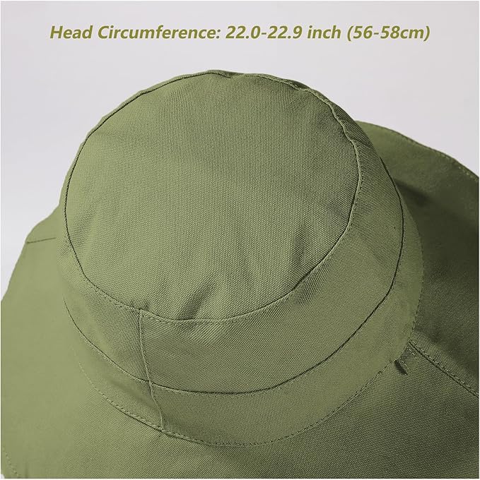 vidsel Womens Sun Hats Wide Brim Reversible Bucket Cotton Hat Packable Summer Travel Cap with Hat Clip,UV Protection