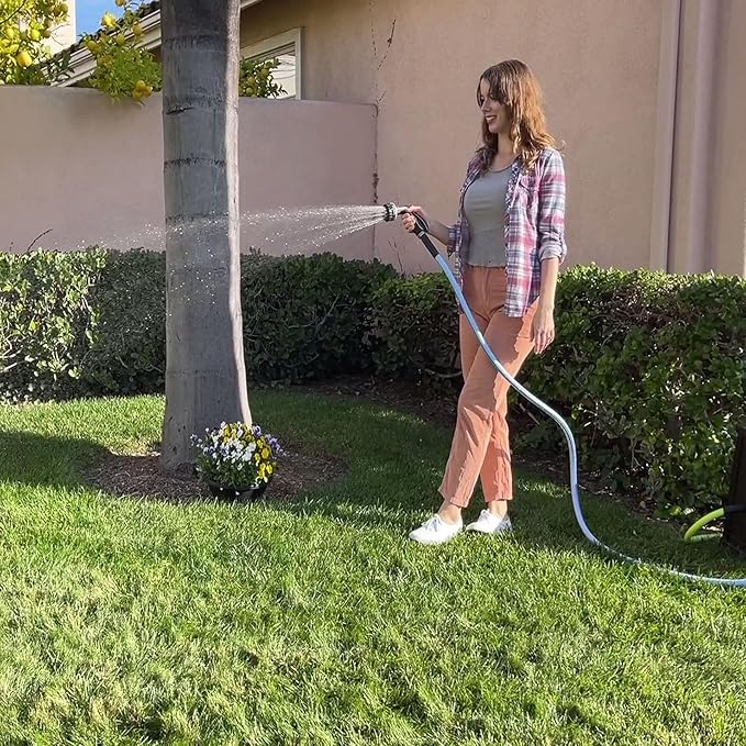 Atlantic Female to Female Heavy Duty Garden Hose 12 ft x 5/8 Inch Green Color, Short Connection Leader Hose.