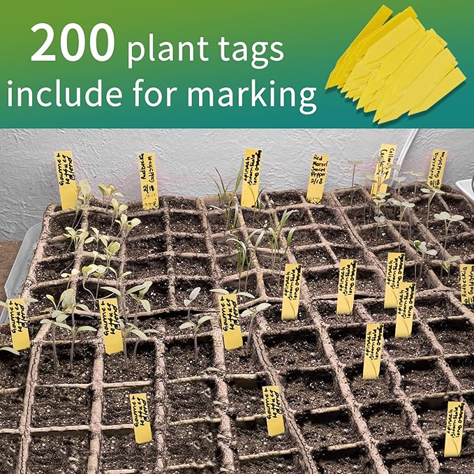 320Cells Seedling Start Trays,20 Pack Peat Pots Seedling Pots Biodegradable,Seedling Starter Kit,Organic Germination Plant Starter Trays