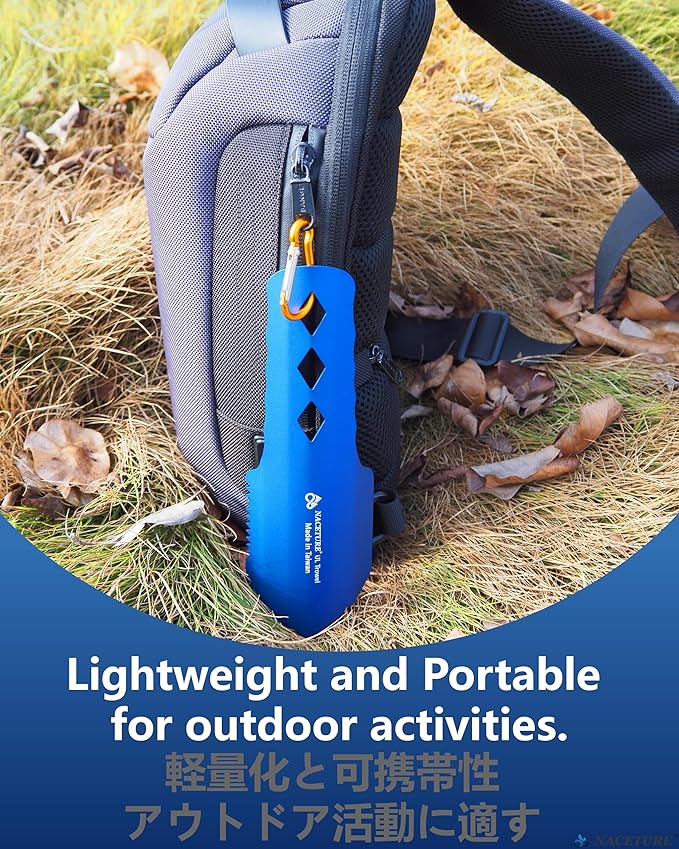 NACETURE Ultralight Backpacking Trowel Aluminum Shovel Small Potty Multitool with Longer Handle Design Essential for Hiking, Camping and Survival Bags(Black 1 Pack)