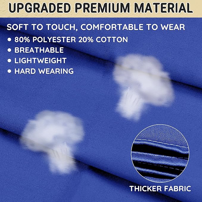 Chef Apron for Men and Women Wash Free Bib Apron with 2 Pockets Water & Oil Proof Adjustable Aprons