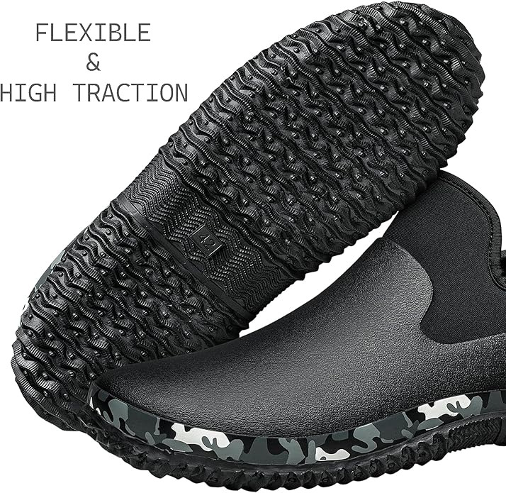 TENGTA Unisex Waterproof Garden Mud Shoes Mens Rubber Gardening Rain Boots for Women Car Wash Footwear