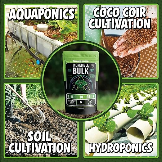 Organic Bloom Booster, Incredible Bulk 0.1-10-25. Natural Plant Food (40lb)