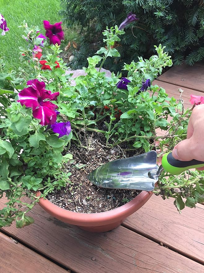 Garden Guru Transplanter Trowel Shovel - Stainless Steel - Rust Resistant - Ergonomic Grip - Perfect Hand Shovel Tool for Gardening Weeding Transplanting and Digging in Garden Beds (2 Pack)