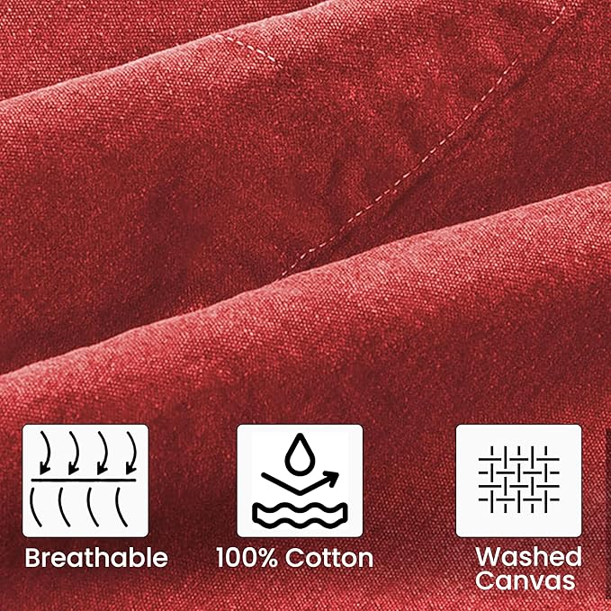 LEATHER VILLAGE Chef Aprons for Men Women with Large Pockets, Cotton Canvas Cross Back Adjustable Work Apron, Size M to XXL