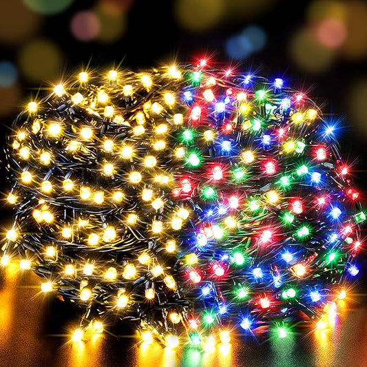 300 LED Christmas String Lights, 108FT - UL Certified Outdoor & Indoor Fairy Lights for Tree, Patio, Garden, Party, Wedding, Halloween, Holiday Decor