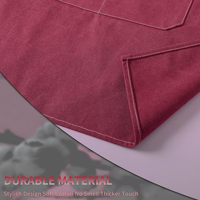 Tosewever Canvas Cross Back Chef Cotton Aprons for Men Women with Large Pockets