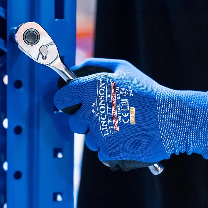 linconson 12 Pack Safety Performance Series Construction Mechanics Work Gloves