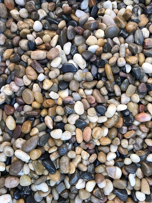 Voulosimi 18 LBS River Rock Stones, Natural Decorative Polished Mixed Pebbles Gravel,Outdoor Decorative Stones for Plant Aquariums, Landscaping, Vase Fillers
