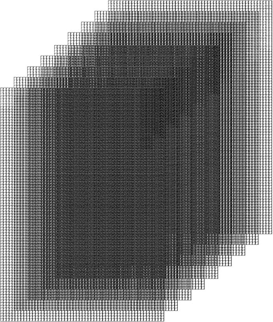 15 Pack Flower Pot Hole Mesh Pad, 11.8 * 7.8 Inch Bonsai Pot Mesh Plant Drainage Mesh Hole Screens Gasket Keep Soil from Flowing Away (Black)