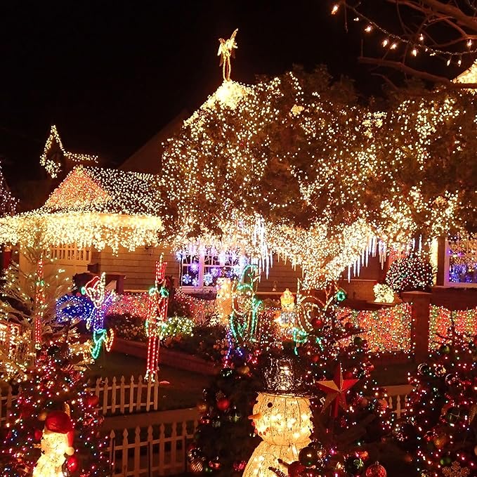 TW SHINE 66FT 200 LED Color Changing Christmas Lights, Warm White & Multi Color Waterproof String Lights with 11 Functions, Remote Christmas Decorations for Indoor Outdoor Party Wedding Garden Decor