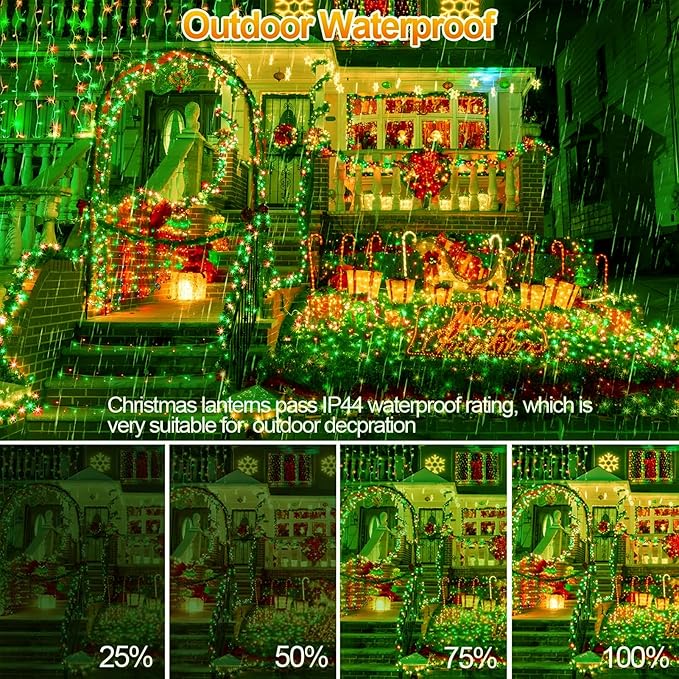 XURISEN 551FT 1400 LED Christmas Lights Outdoor Green Wire String Lights 8 Modes with Timer Memory Waterproof Fairy Light Plug in for Xmas Tree Wedding Yard Party Holiday Decorations(Green)