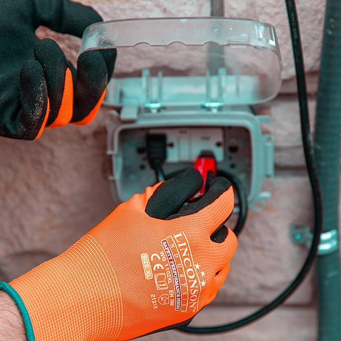 linconson 12 Pack Safety Performance Series Construction Mechanics Work Gloves