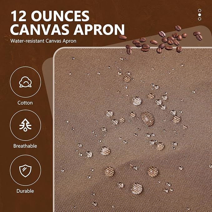 Chef Apron for Men Women with Pockets Adjustable Strap, Water Repellent Apron for Cooking, Baking