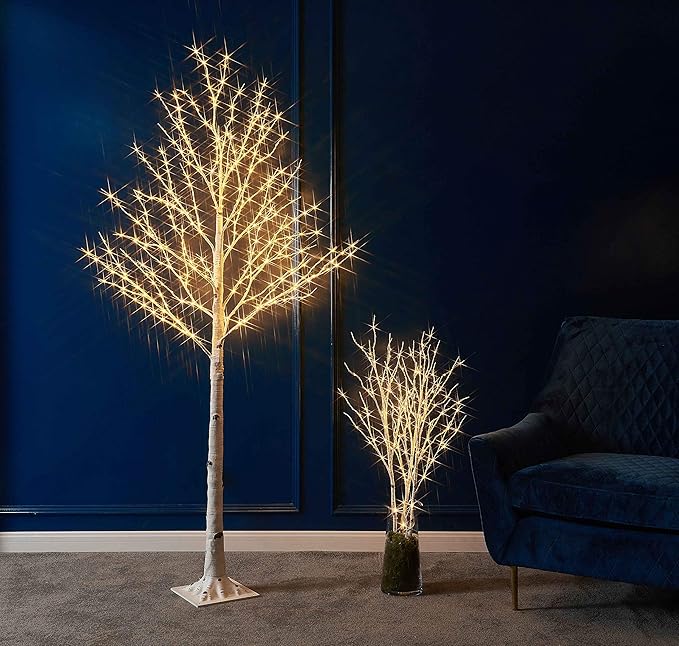 LITBLOOM Lighted Twig Birch Tree with Fairy Lights 6FT 330 LED for Indoor Outdoor Home and Christmas Holiday Decoration