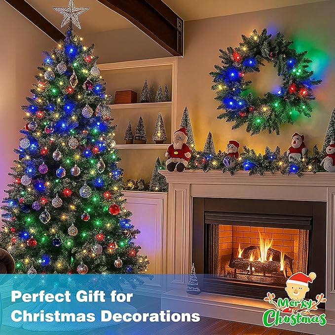 Christmas Lights 800 LED 264 FT, IP67 Waterproof Christmastree Lights with 8 Modes, Remote Control 3 Timers & Memory Function Xmas Decorations for House and Holiday (Multicolor)